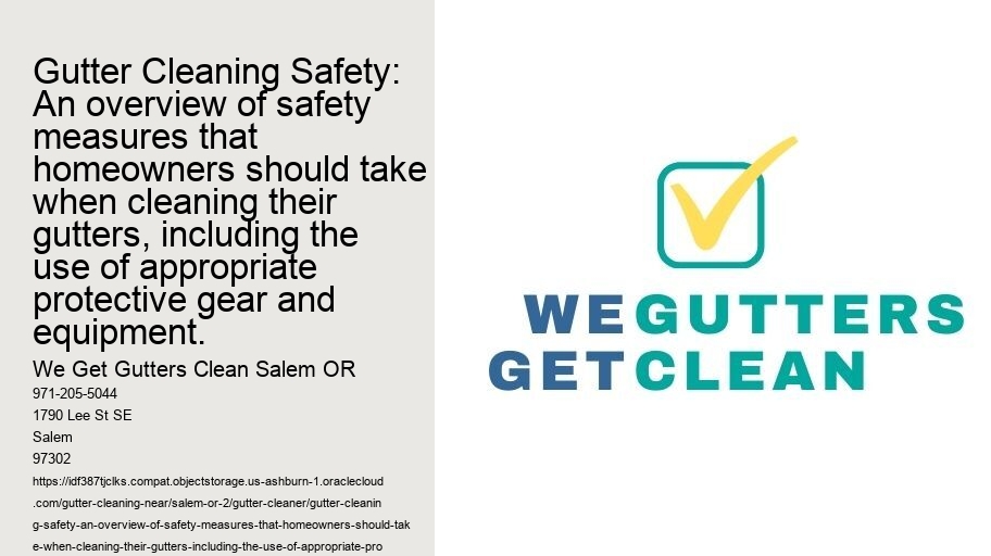 Gutter Cleaning Safety: An overview of safety measures that homeowners should take when cleaning their gutters, including the use of appropriate protective gear and equipment.